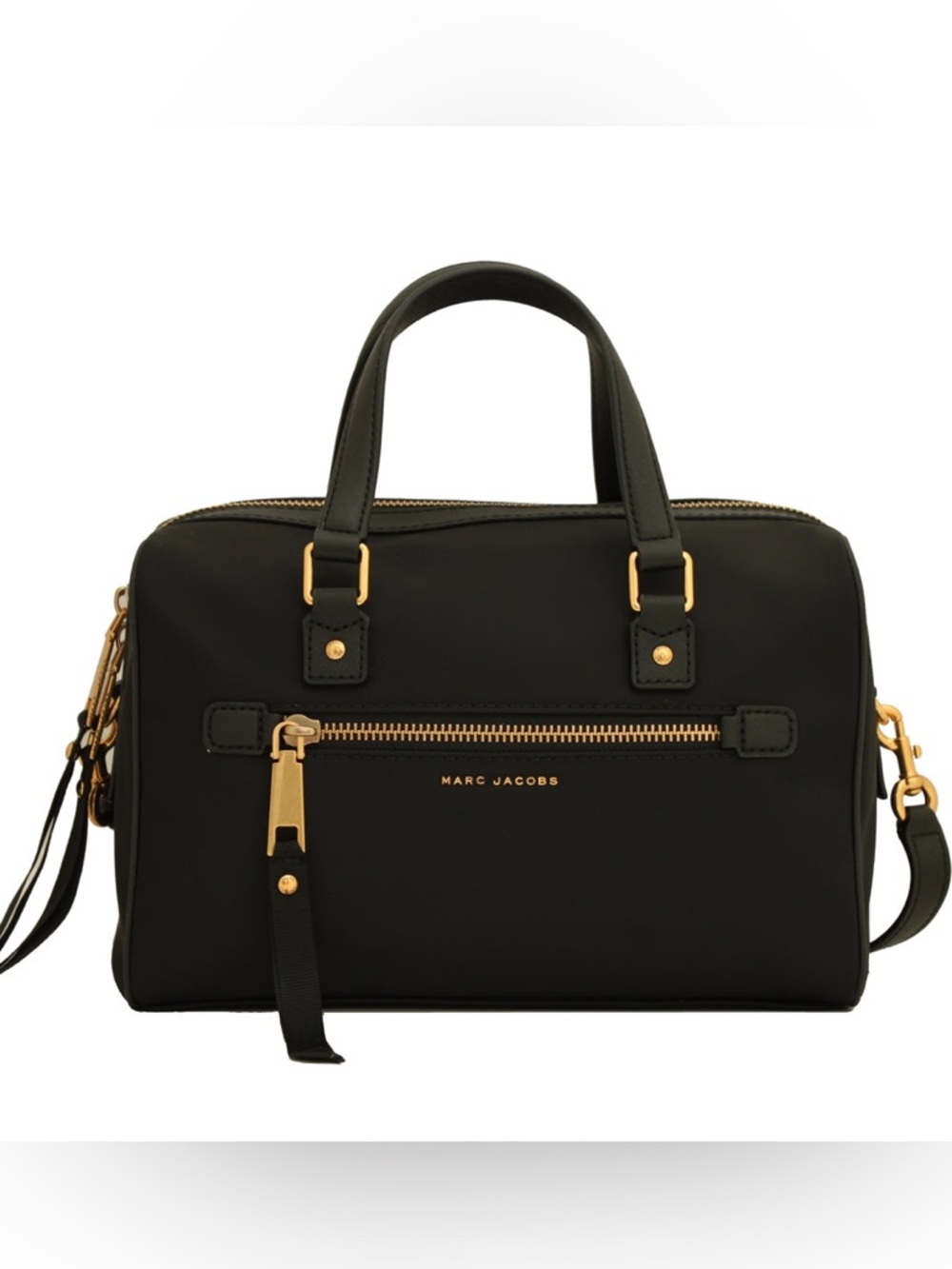 Marc Jacobs Black Satchel with Gold Hardware